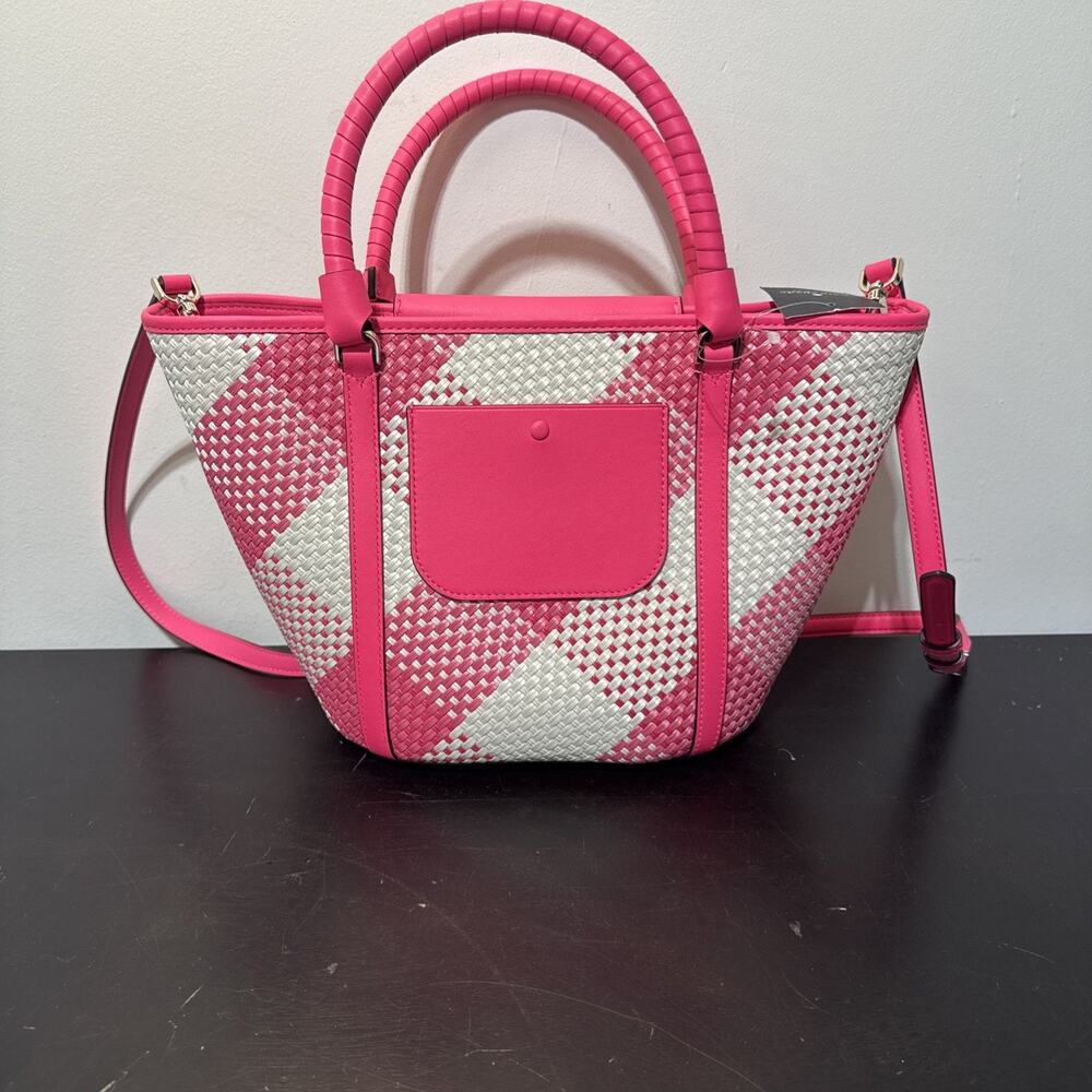 KATE SPADE NY Cruise Gingham Medium Tote WILD ROSE CROSSBODY BAG🌺NWT! - Picture 5 of 8